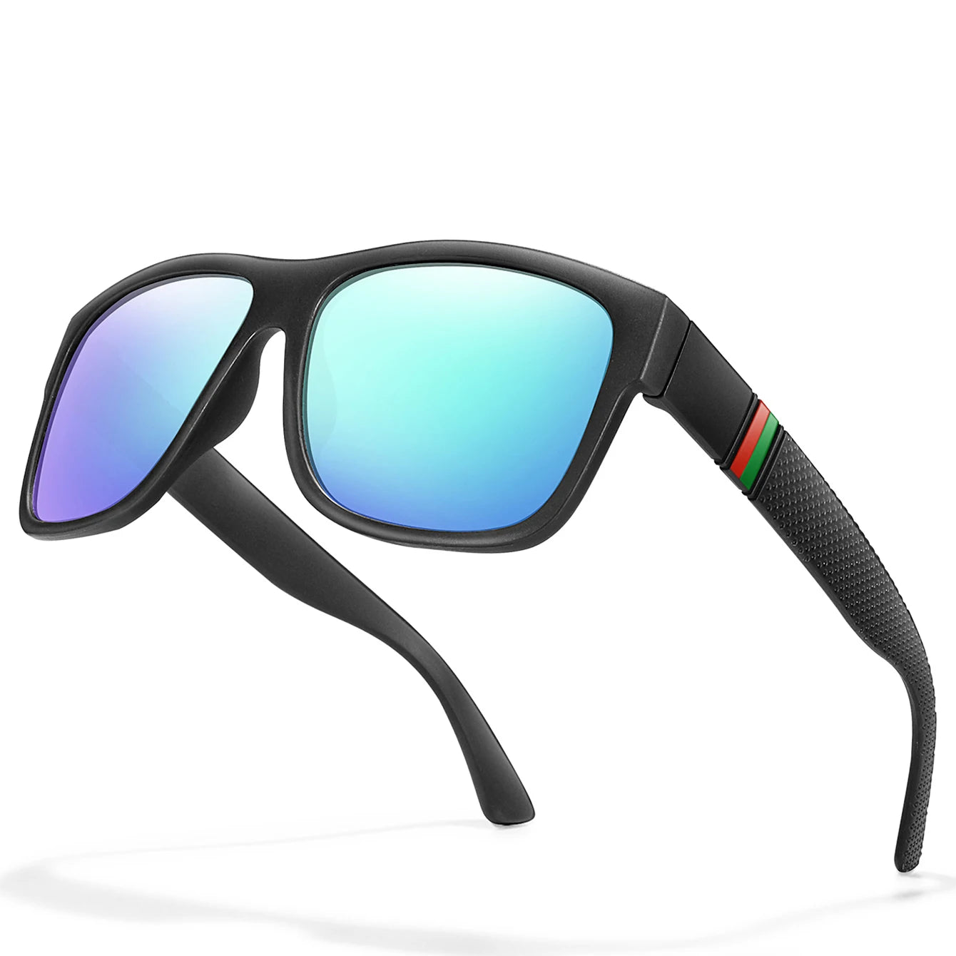 Classic Men Square Polarized  Sunglasses for Outdoor Driving Cycling Running Goggles Vintage Large Frame UV400