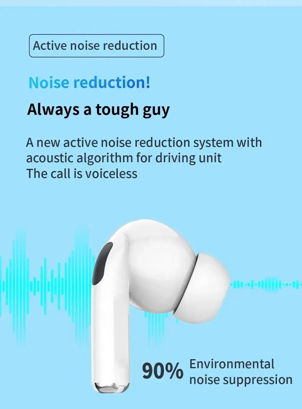 Wireless Bluetooth Earphones  Sport Noise Cancelling Headset For iPhone Android