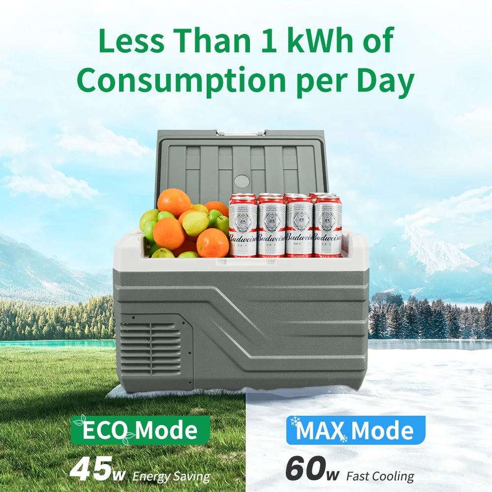 ALPICOOL: Car Refrigerator 12V Compressor Fridge Freezer 12/24V DC 100-240V AC Portable Cooler for Camping Travel 25L, 35L, 45L