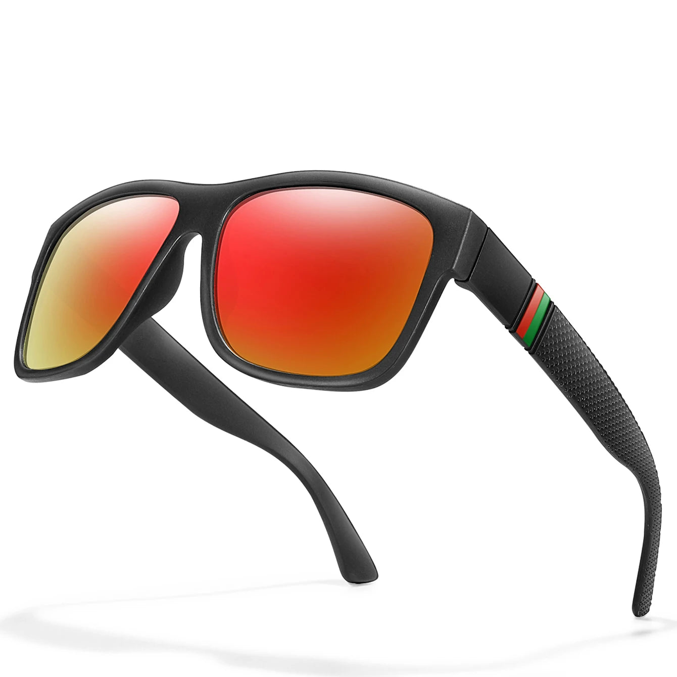 Classic Men Square Polarized  Sunglasses for Outdoor Driving Cycling Running Goggles Vintage Large Frame UV400