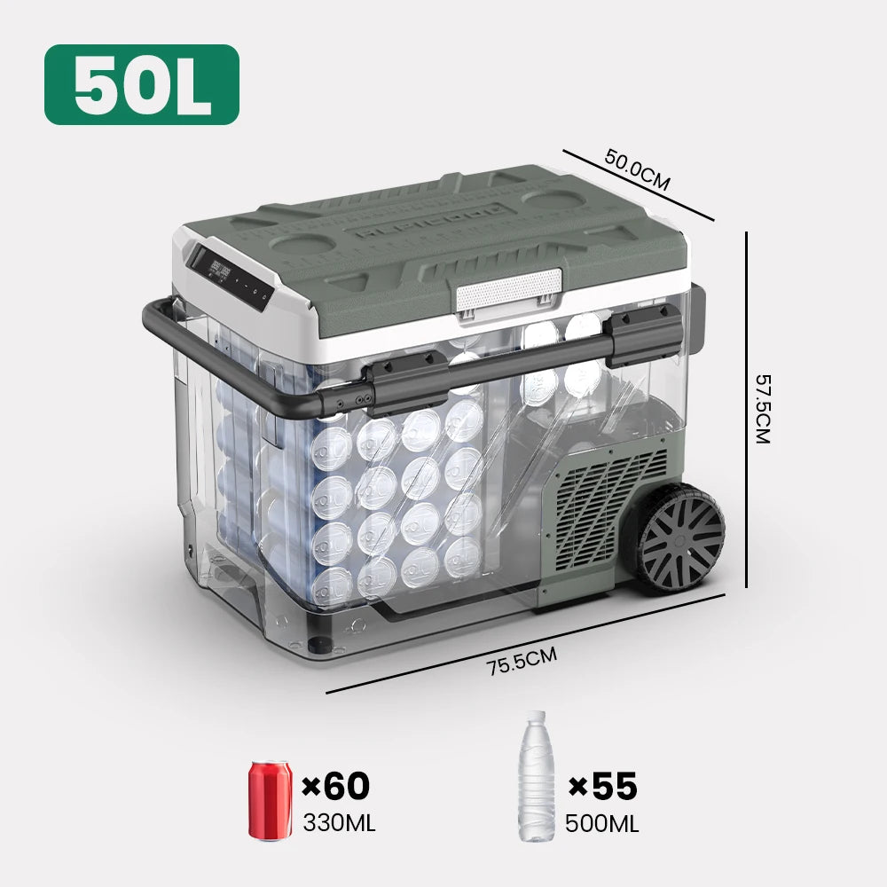 ALPICOOL: Car Refrigerator Portable Compressor Cooler 12/24V DC 100-240V AC Mini Fridge Freezer for Camping40L 50L 60L  BBQ