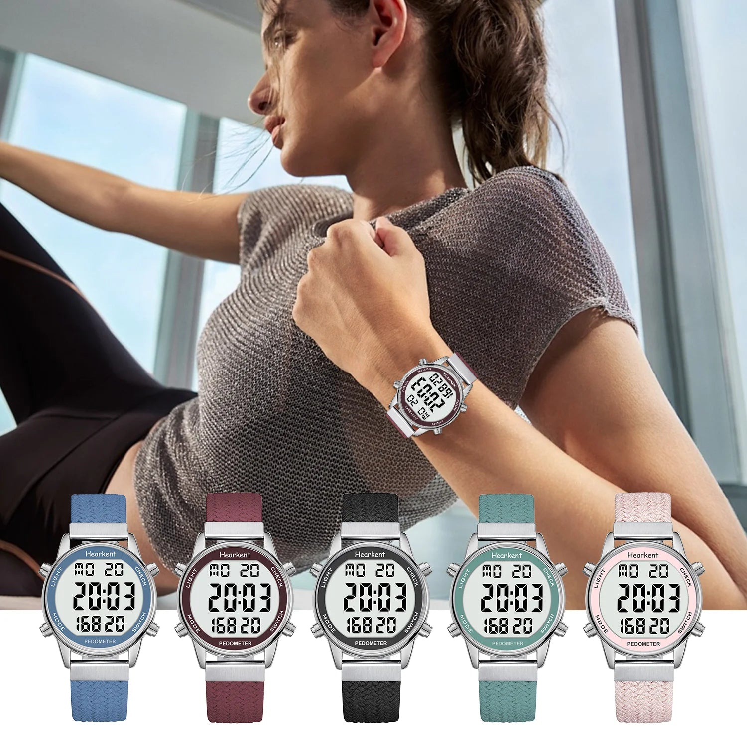 Hearkent Women's Digital Sport Watch with Pedometer, Step Counter, Calories Mile,...
