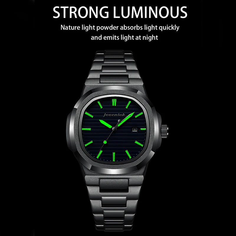 JOOENIOK Top Luxury Waterproof Luminous Men Watch