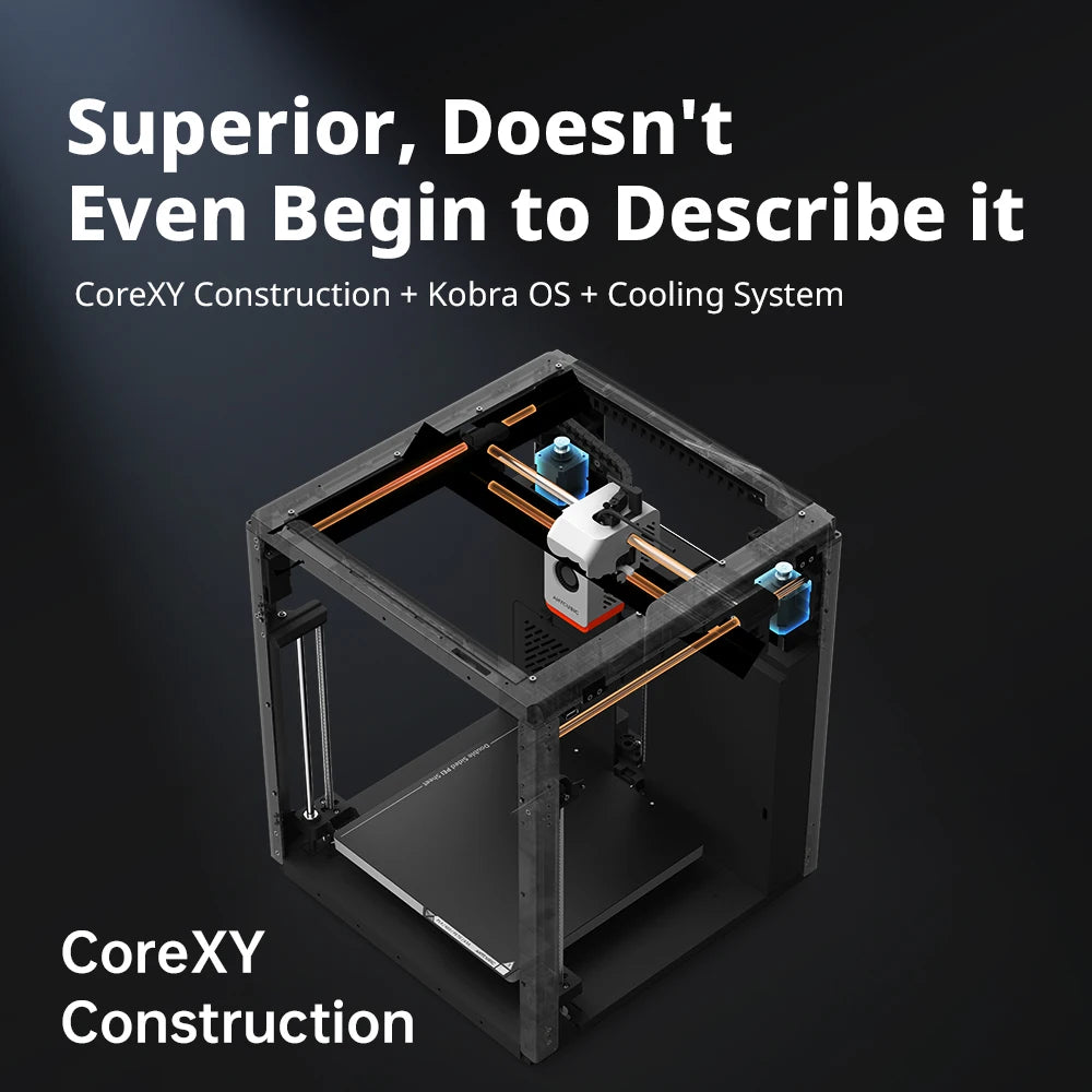 Anycubic Kobra S1 AE Version 3D Printer Core XY Stable Structure Max Speed 600mm/s High Precision Ultra-Quiet 3D Printer