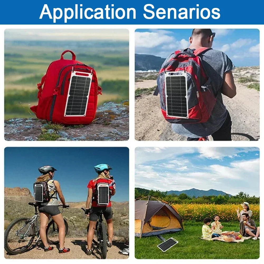 Portable 35W 5V Solar Panel Plate Charger With USB Safe Stabilize