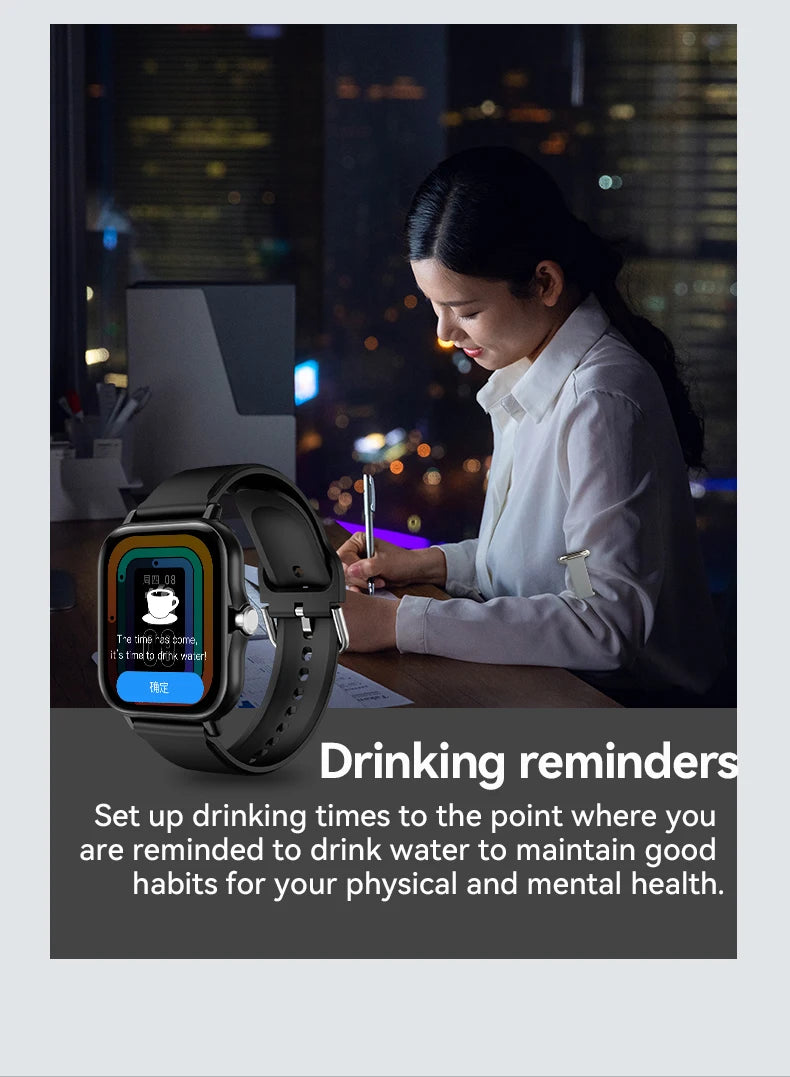 LAXASFIT Heart Rate Monitor Sports Fitness Smart Watch for Men Women