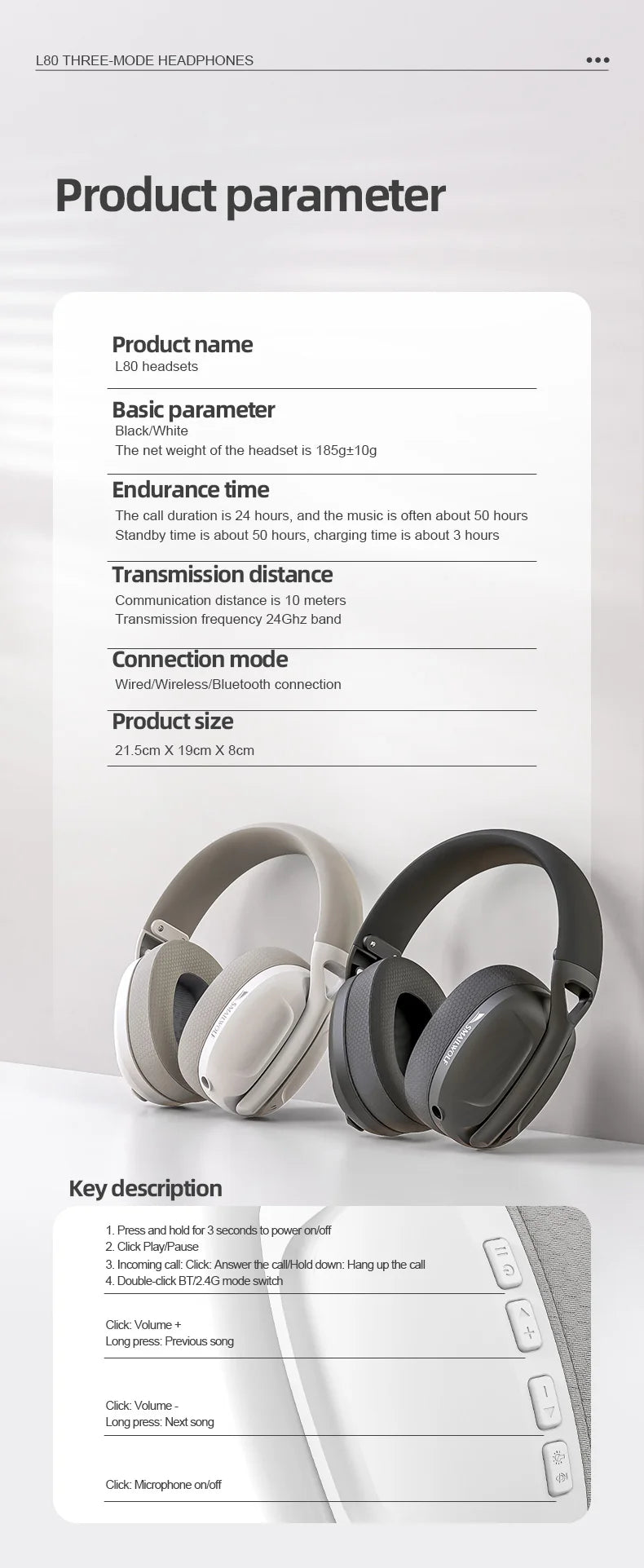 SMAILWOLF wireless Bluetooth lightweight gaming sports bass headsets