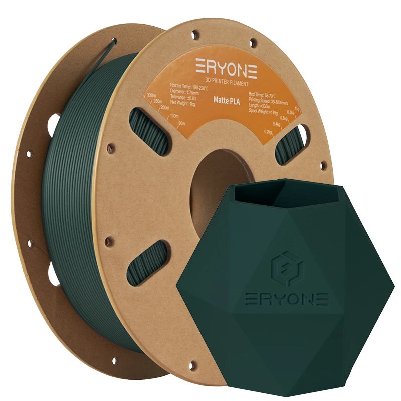 ERYONE PLA Matte Premium Filament 3D Print, Multicolour Available, 1KG/Spool
