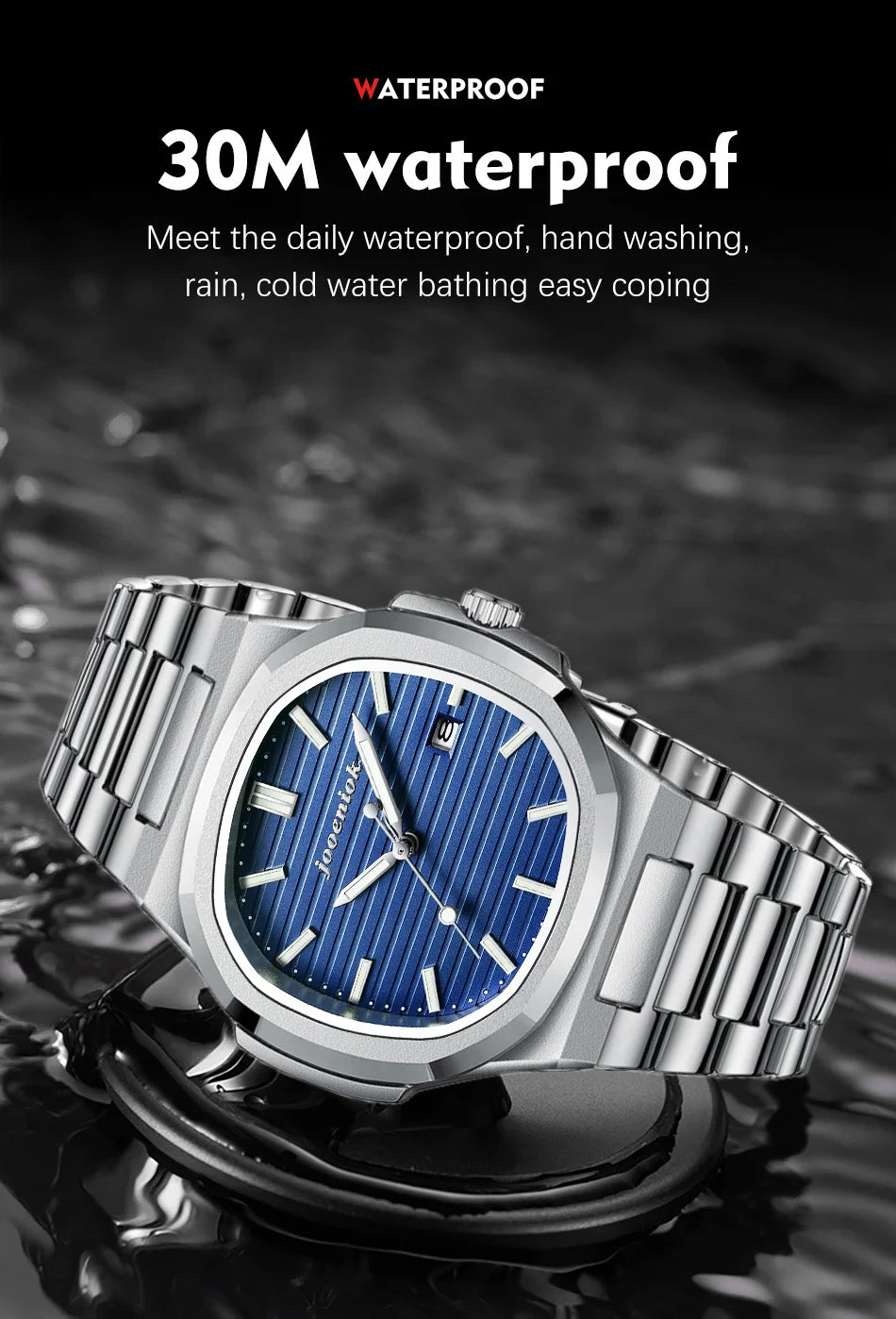 JOOENIOK Top Luxury Waterproof Luminous Men Watch
