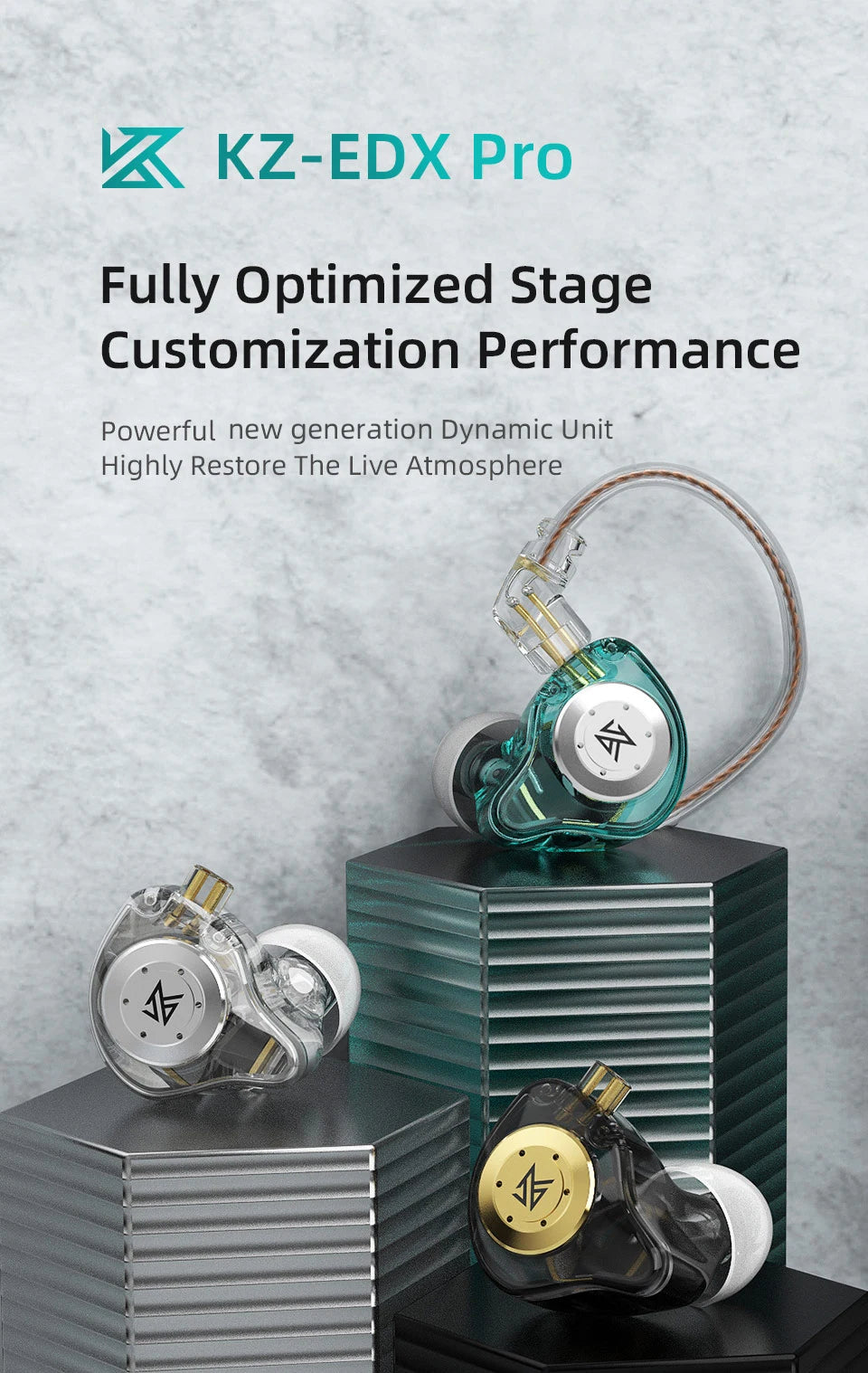 KZ PRO Dynamic HIFI Bass Earbuds In Sport - Noise Cancelling
