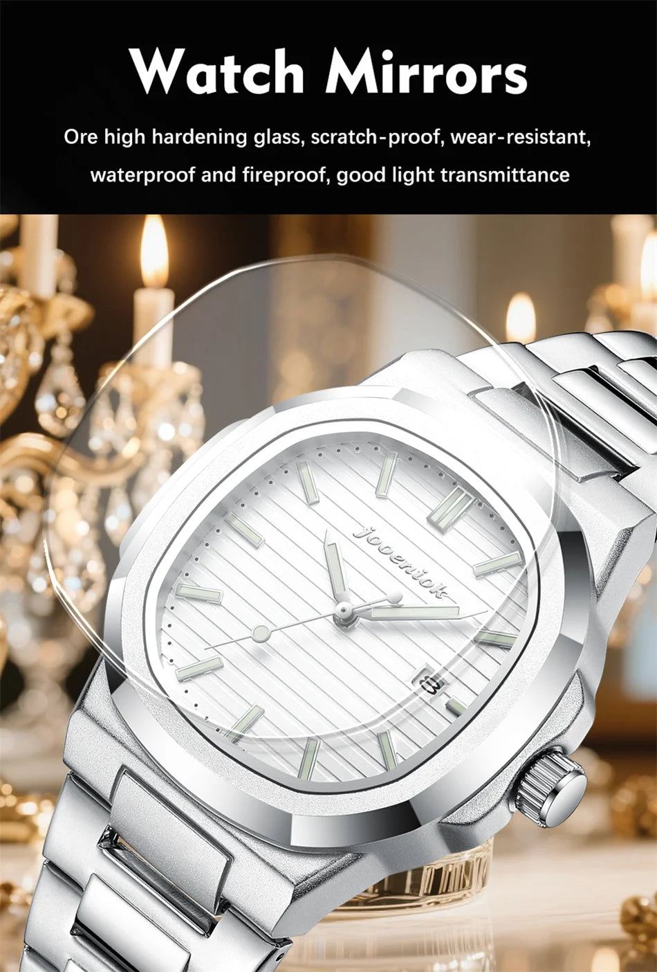 JOOENIOK Top Luxury Waterproof Luminous Men Watch
