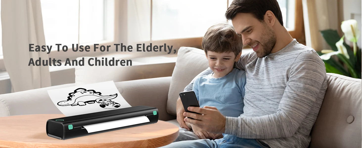 Phomemo  A4 Paper Portable Thermal  Bluetooth Mobile Printer Compatible with Android & iOS Phone & Laptop