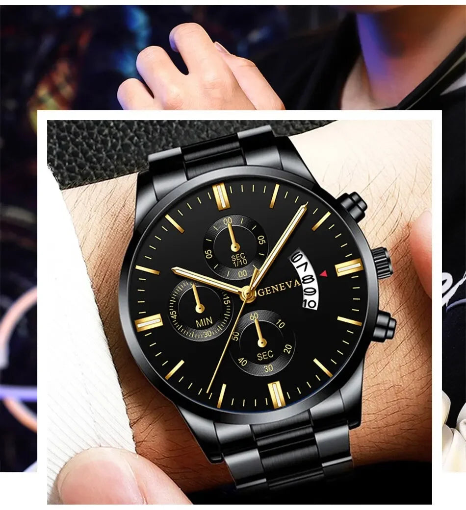 Luxury Men Fashion Stainless Steel Watch