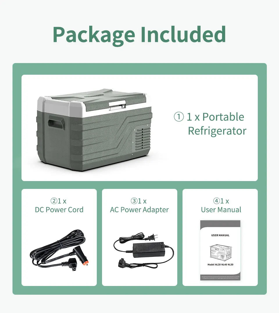 ALPICOOL: Car Refrigerator 12V Compressor Fridge Freezer 12/24V DC 100-240V AC Portable Cooler for Camping Travel 25L, 35L, 45L