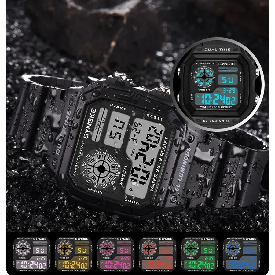 SYNOKE Digital  Men and Women Sport Watch