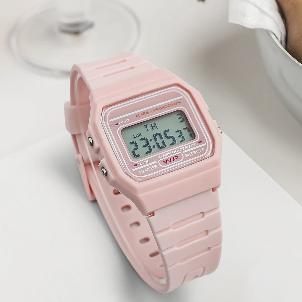 Women Men Digital Electronic LED Watch Multifunctional Outdoor