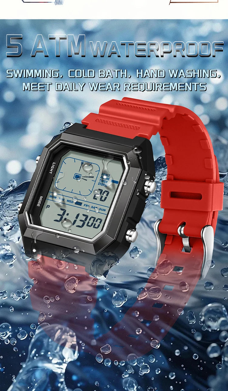 SANDA  Digital Watches for Man Multifunction Luminous Chronograph Calendar Outdoor Sport Waterproof