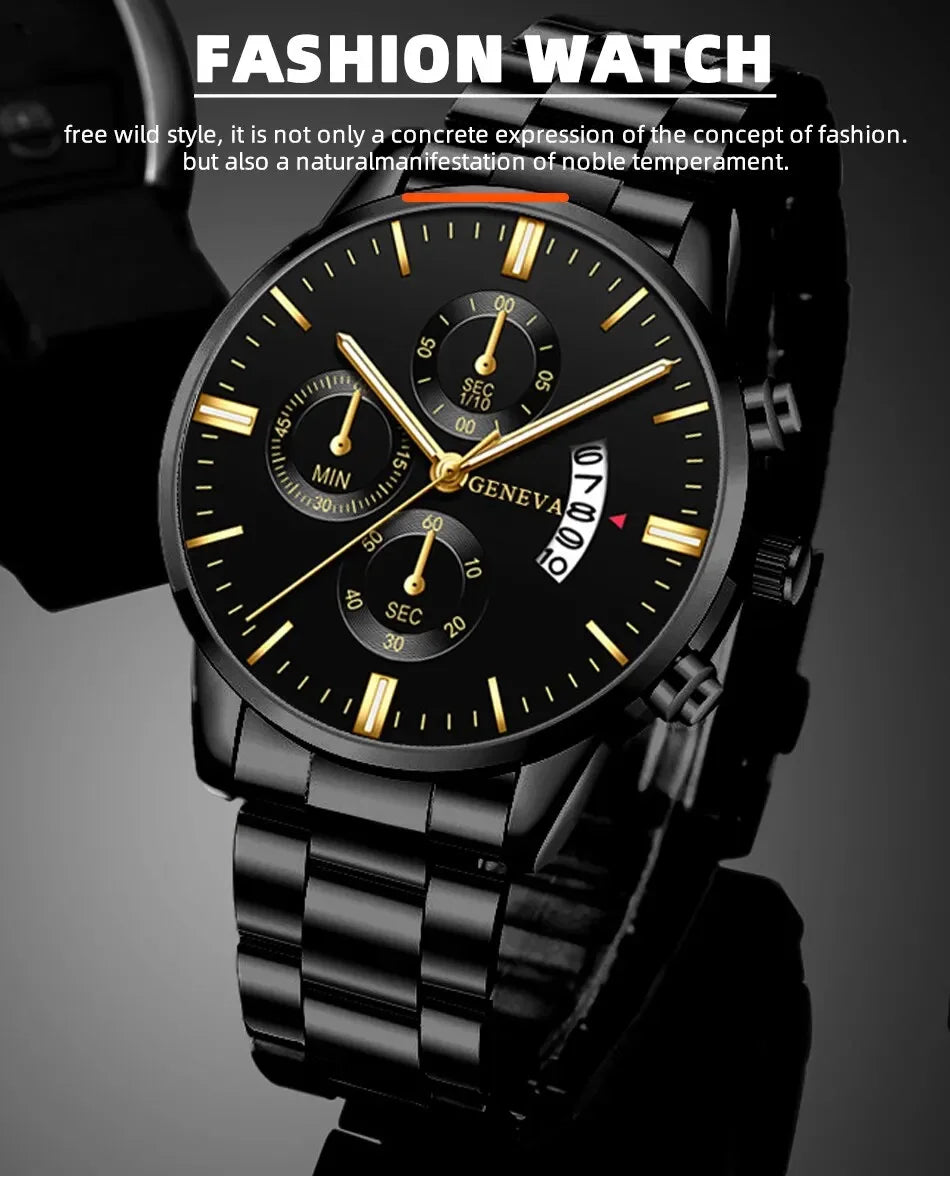 Luxury Men Fashion Stainless Steel Watch