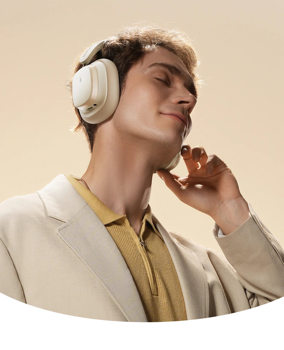 Baseus Wireless Headphones Bluetooth 5.4 Noise Cancelling Hi-Res Spatial Audio 120Hours Time
