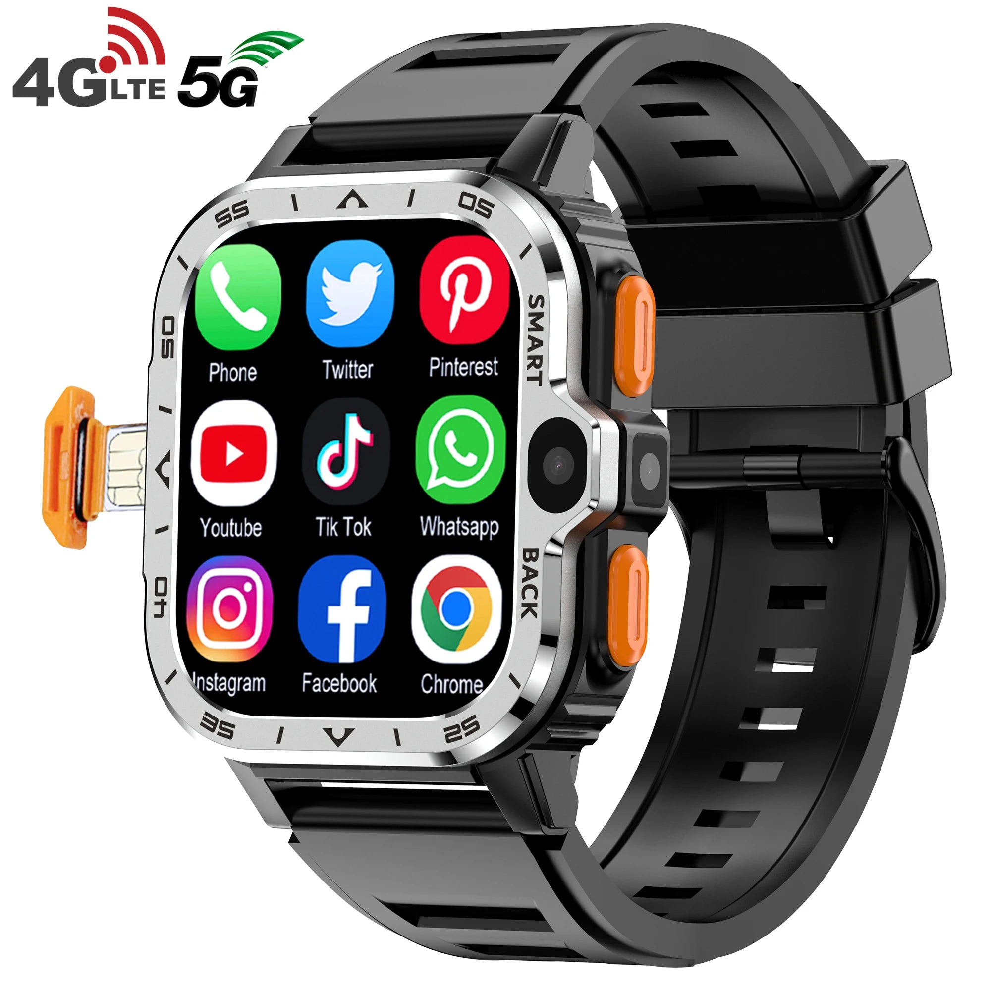VALDUS Android Smart Watch Men  16G/64G ROM HD Dual Camera 4G SIM Card