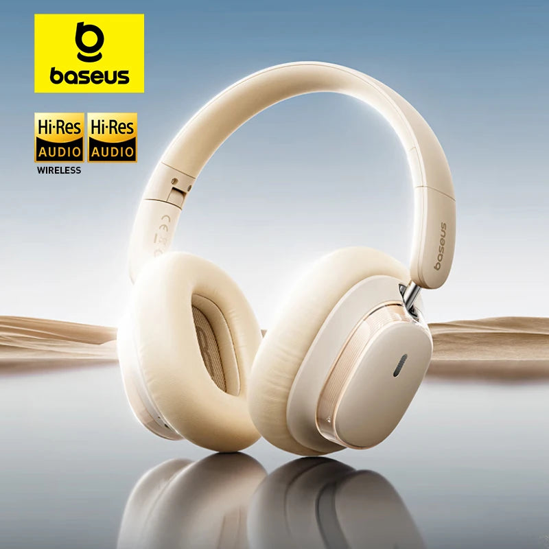 Baseus Wireless Headphones Bluetooth 5.4 Noise Cancelling Hi-Res Spatial Audio 120Hours Time