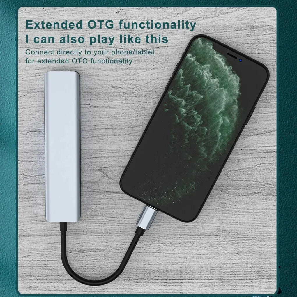 7-in-1 USB C Docking Station 4K HDMI-compatible Adapter USB 3.0 HUB TYPE C to HDMI PD 87W USB C Splitter for Laptop MacBook Pro