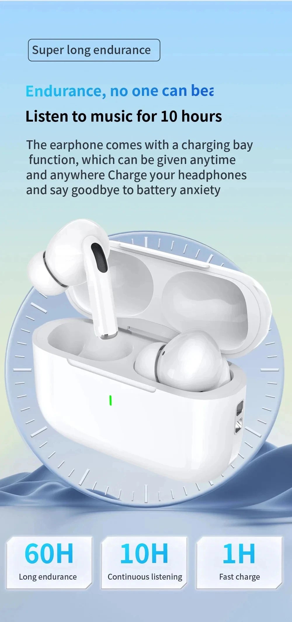 Wireless Bluetooth Earphones  Sport Noise Cancelling Headset For iPhone Android