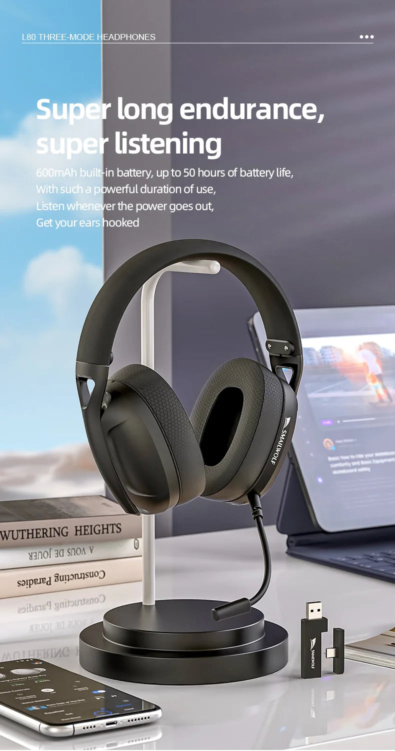 SMAILWOLF wireless Bluetooth lightweight gaming sports bass headsets