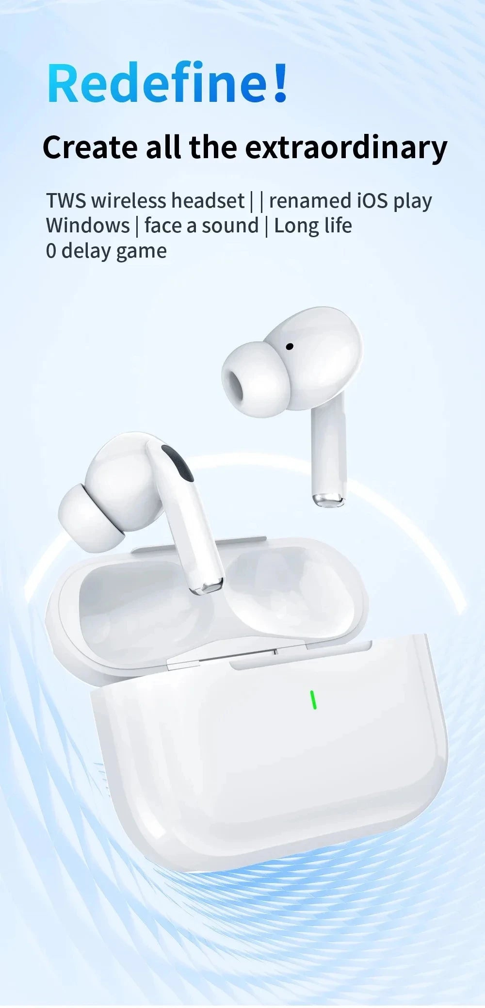 Wireless Bluetooth Earphones  Sport Noise Cancelling Headset For iPhone Android