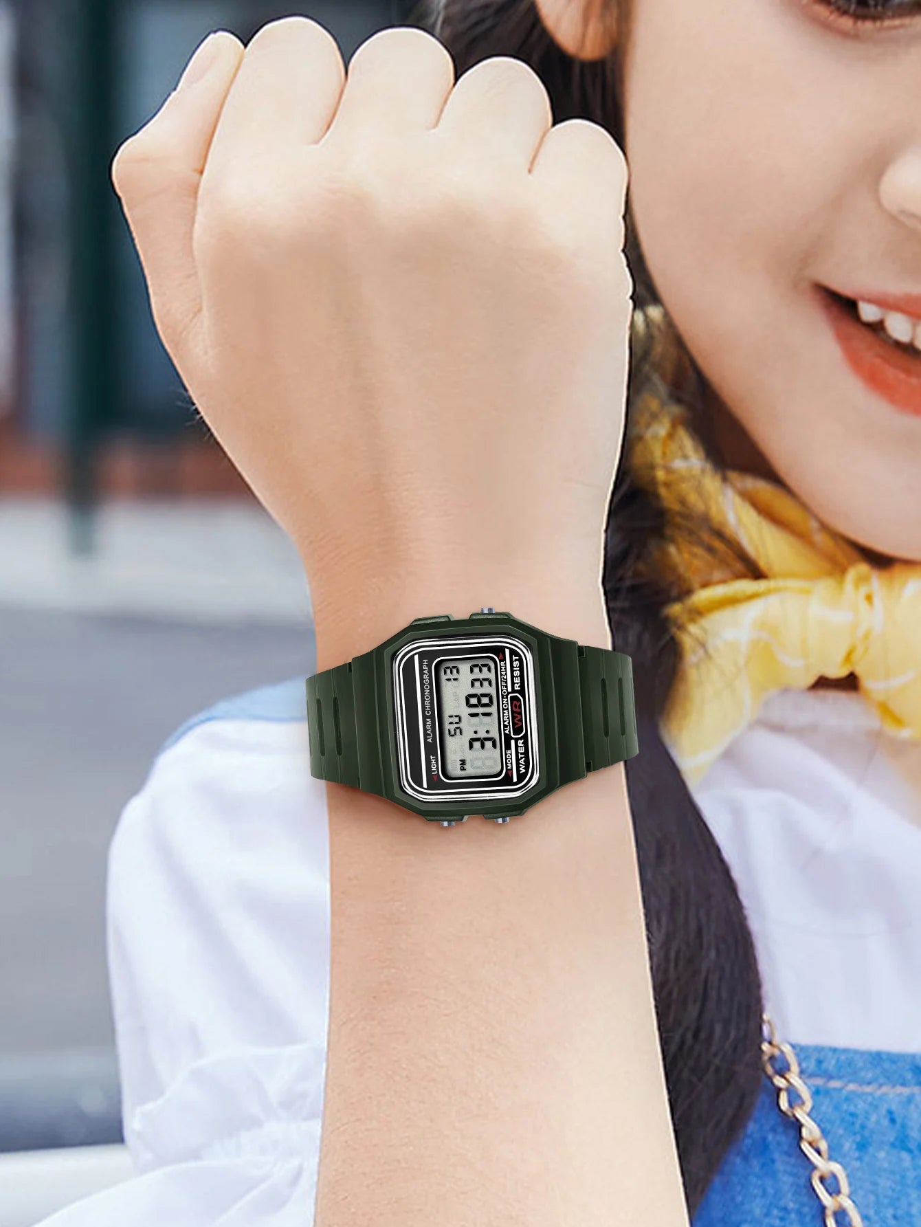 Women Men Digital Electronic LED Watch Multifunctional Outdoor