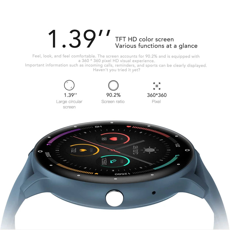 Men Women Sports Fitness Ultra Light Smartwatch Heart Rate
