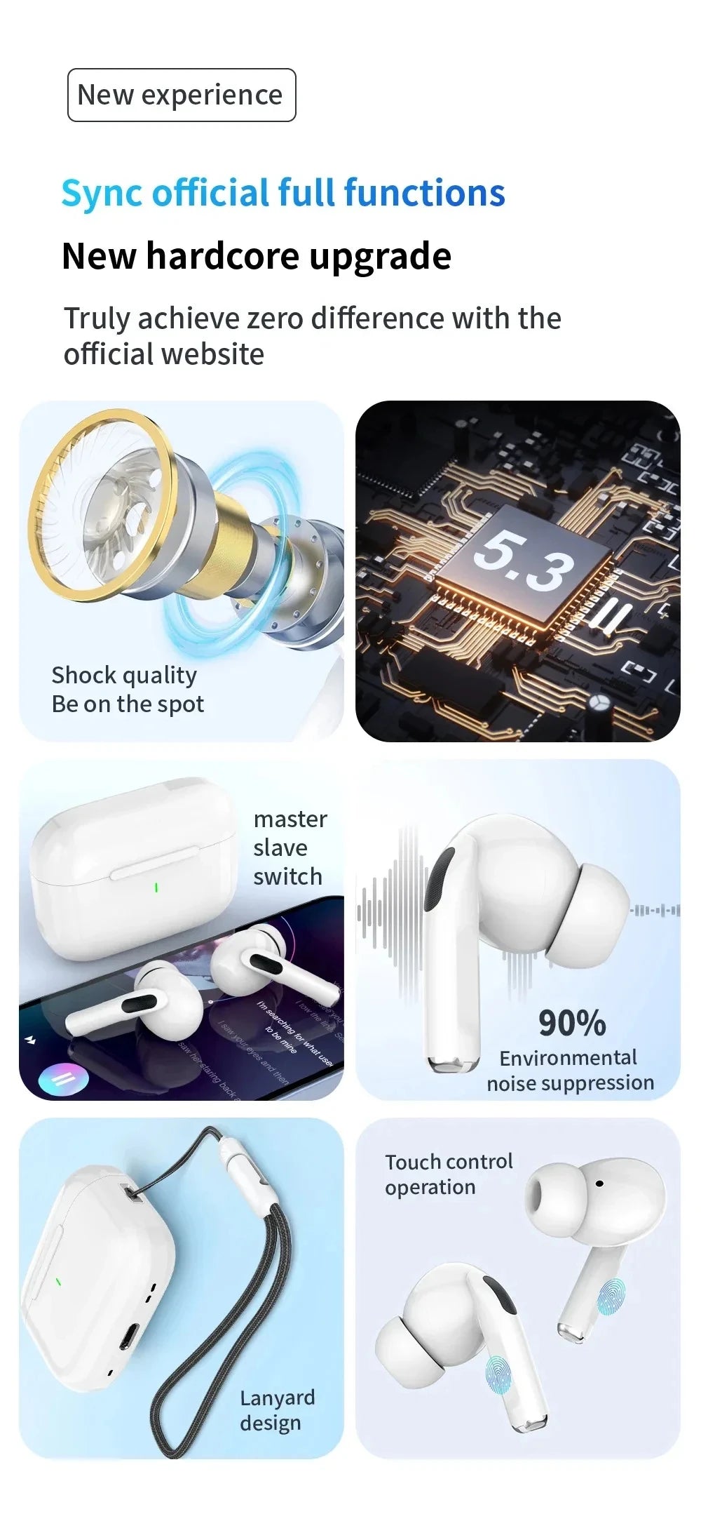 Wireless Bluetooth Earphones  Sport Noise Cancelling Headset For iPhone Android