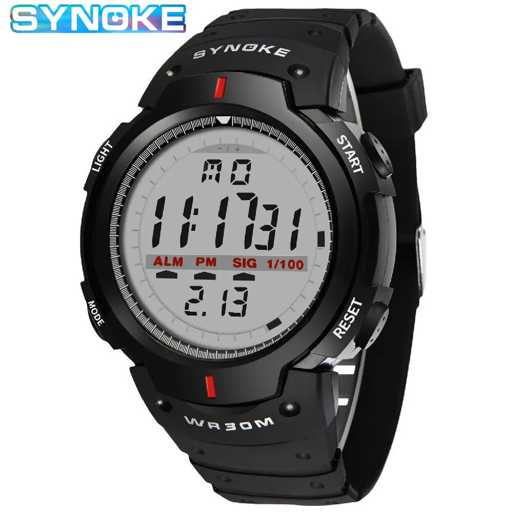 SYNOKE Electronic Digital Watch Sports For Men Waterproof Luminous Multi Function