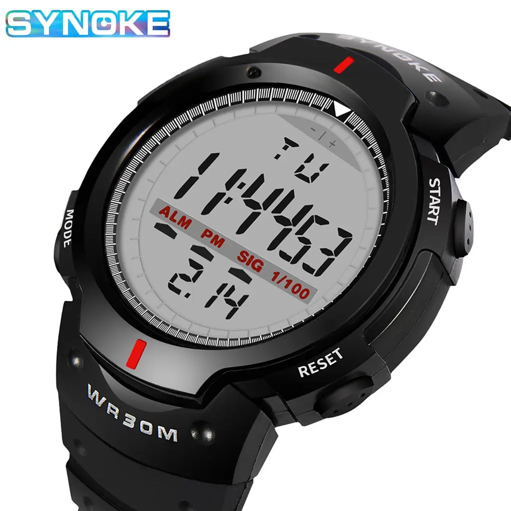 SYNOKE Electronic Digital Watch Sports For Men Waterproof Luminous Multi Function