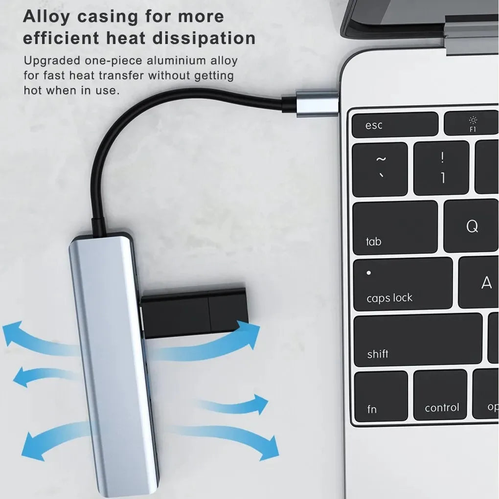 7-in-1 USB C Docking Station 4K HDMI-compatible Adapter USB 3.0 HUB TYPE C to HDMI PD 87W USB C Splitter for Laptop MacBook Pro