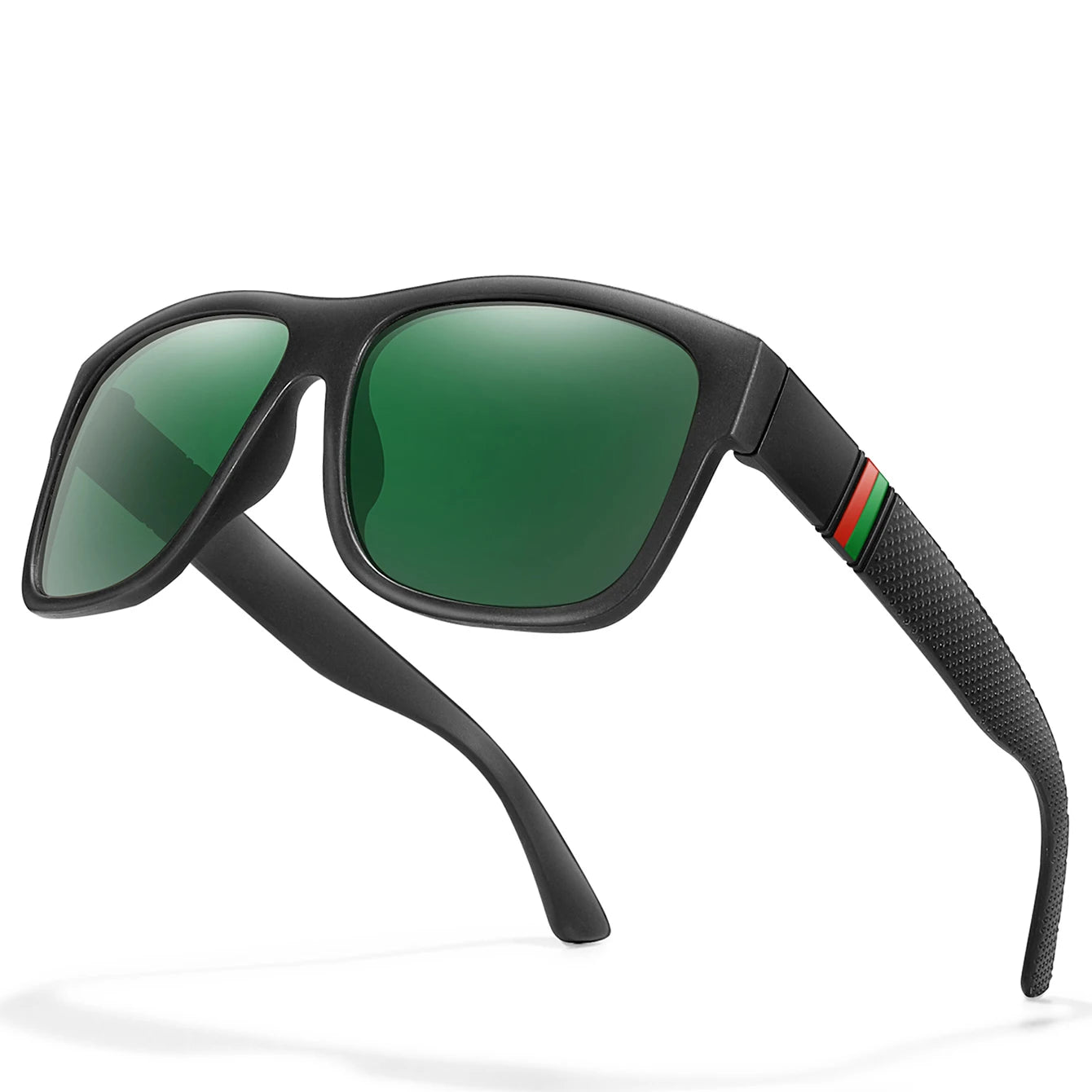 Classic Men Square Polarized  Sunglasses for Outdoor Driving Cycling Running Goggles Vintage Large Frame UV400