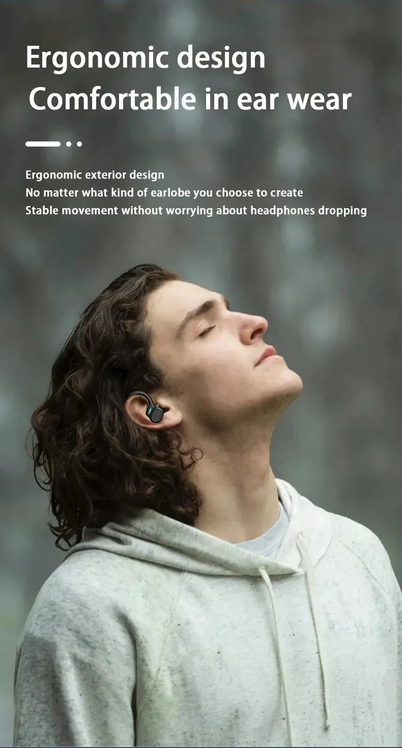 SJUJ Wireless Ear hook Sports HIFI Stereo Waterproof Earbuds With Mic