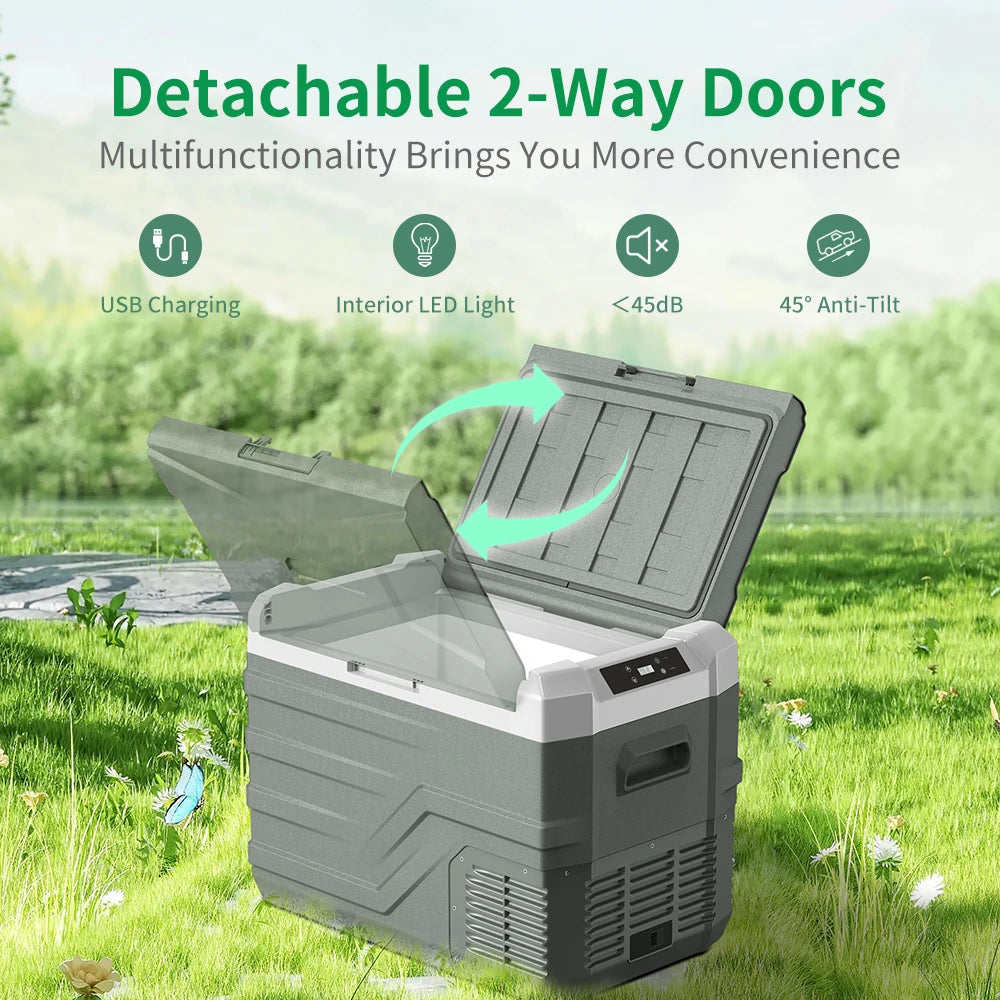 ALPICOOL: Car Refrigerator 12V Compressor Fridge Freezer 12/24V DC 100-240V AC Portable Cooler for Camping Travel 25L, 35L, 45L
