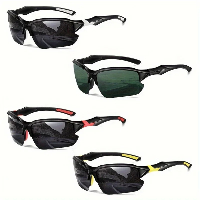 Outdoor Polarized Fashionable Sports Glasses for Men and Women, Windproof Suitable for Baseball Running Golf and Driving