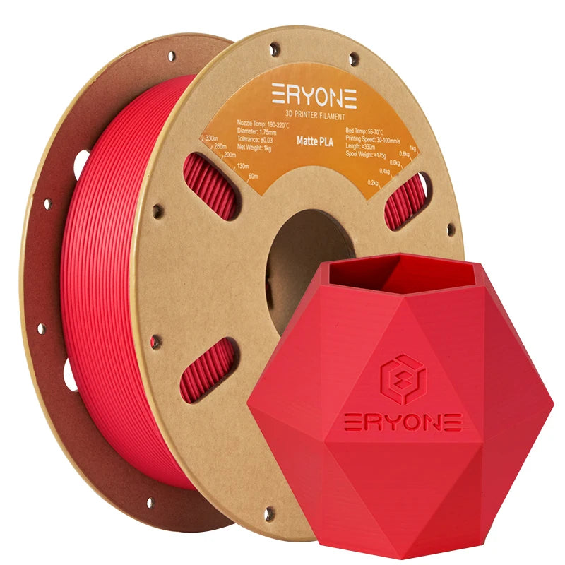 ERYONE PLA Matte Premium Filament 3D Print, Multicolour Available, 1KG/Spool