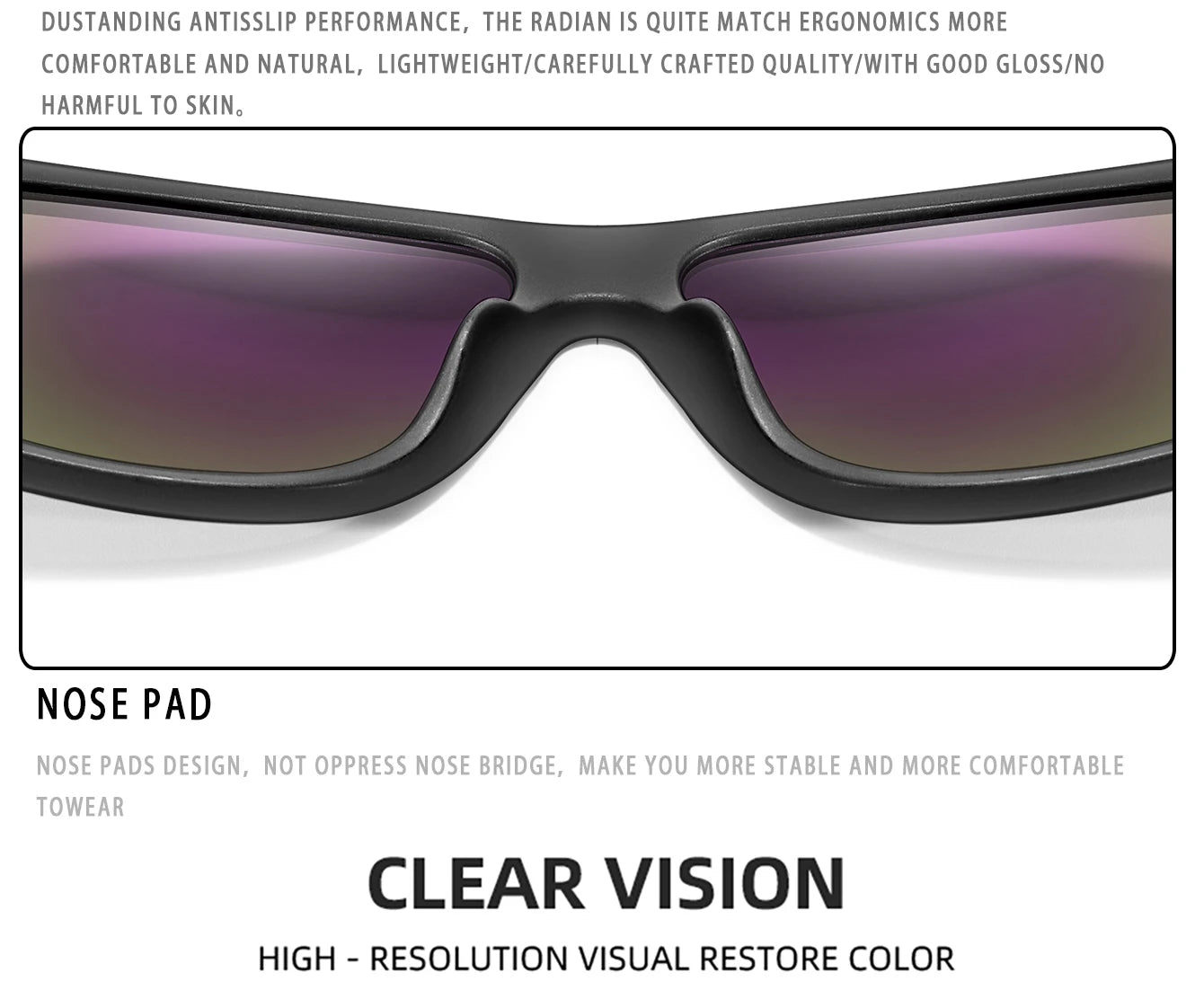 Classic Men Square Polarized  Sunglasses for Outdoor Driving Cycling Running Goggles Vintage Large Frame UV400