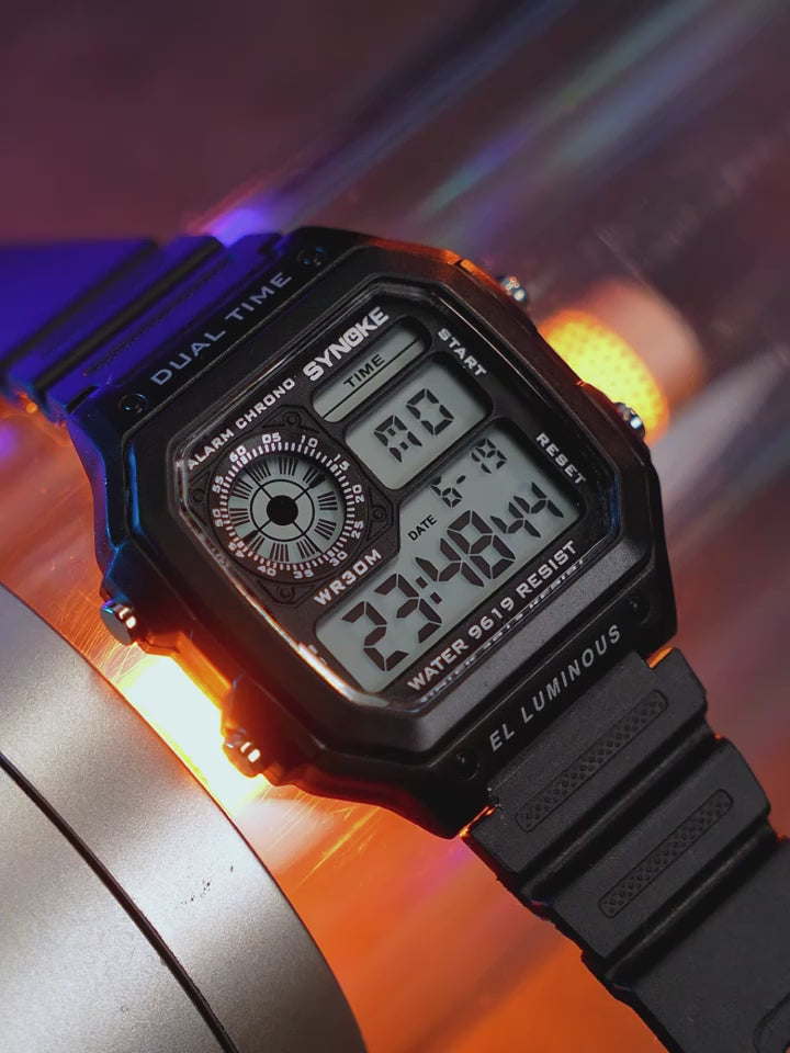SYNOKE Outdoor Military Digital Watch For Men Sports Waterproof Luminous