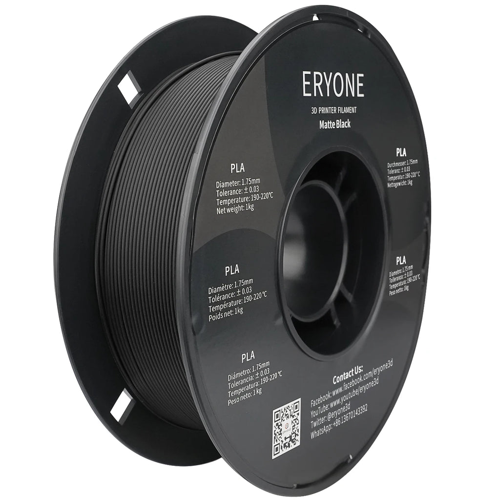ERYONE PLA Matte Premium Filament 3D Print, Multicolour Available, 1KG/Spool