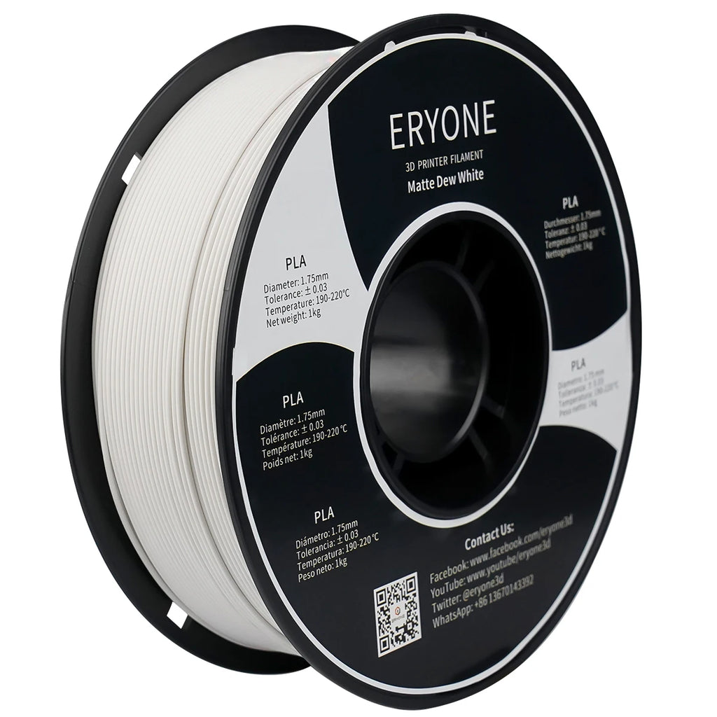 ERYONE PLA Matte Premium Filament 3D Print, Multicolour Available, 1KG/Spool