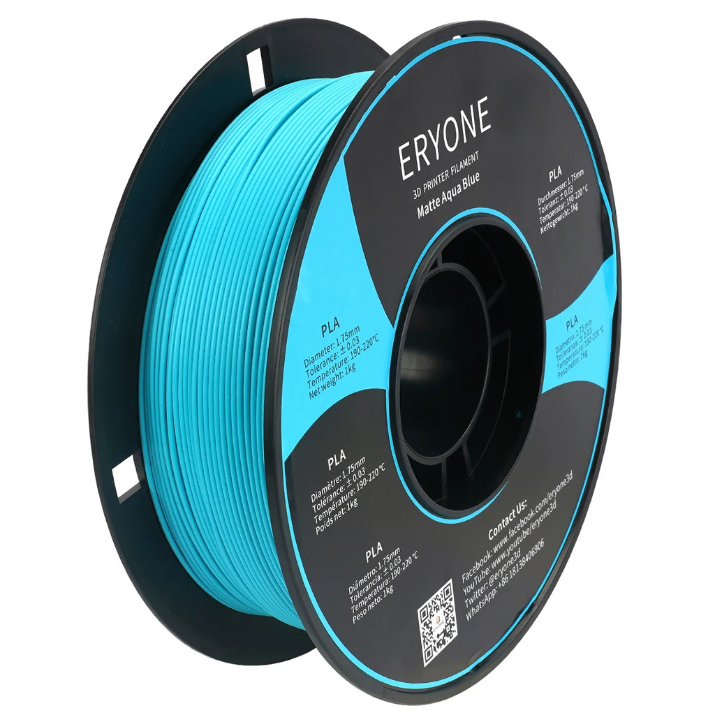 ERYONE PLA Matte Premium Filament 3D Print, Multicolour Available, 1KG/Spool