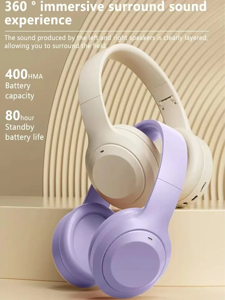 HIFI Stereo Headsets Sport Gamers with Wireless Bluetooth 5.3 and HD Mic