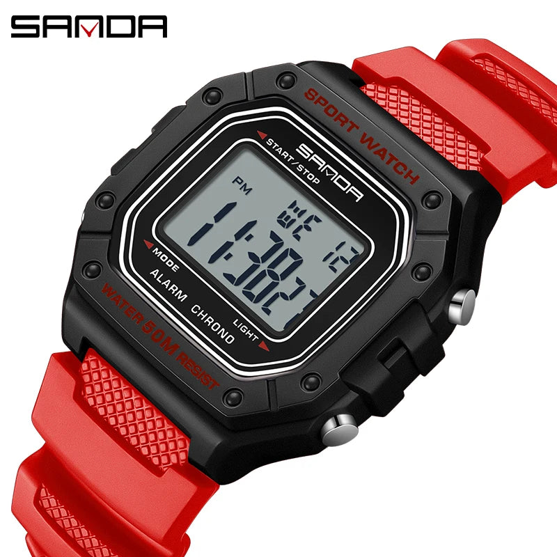 SANDA Men Military Water Resistant Sport Watches