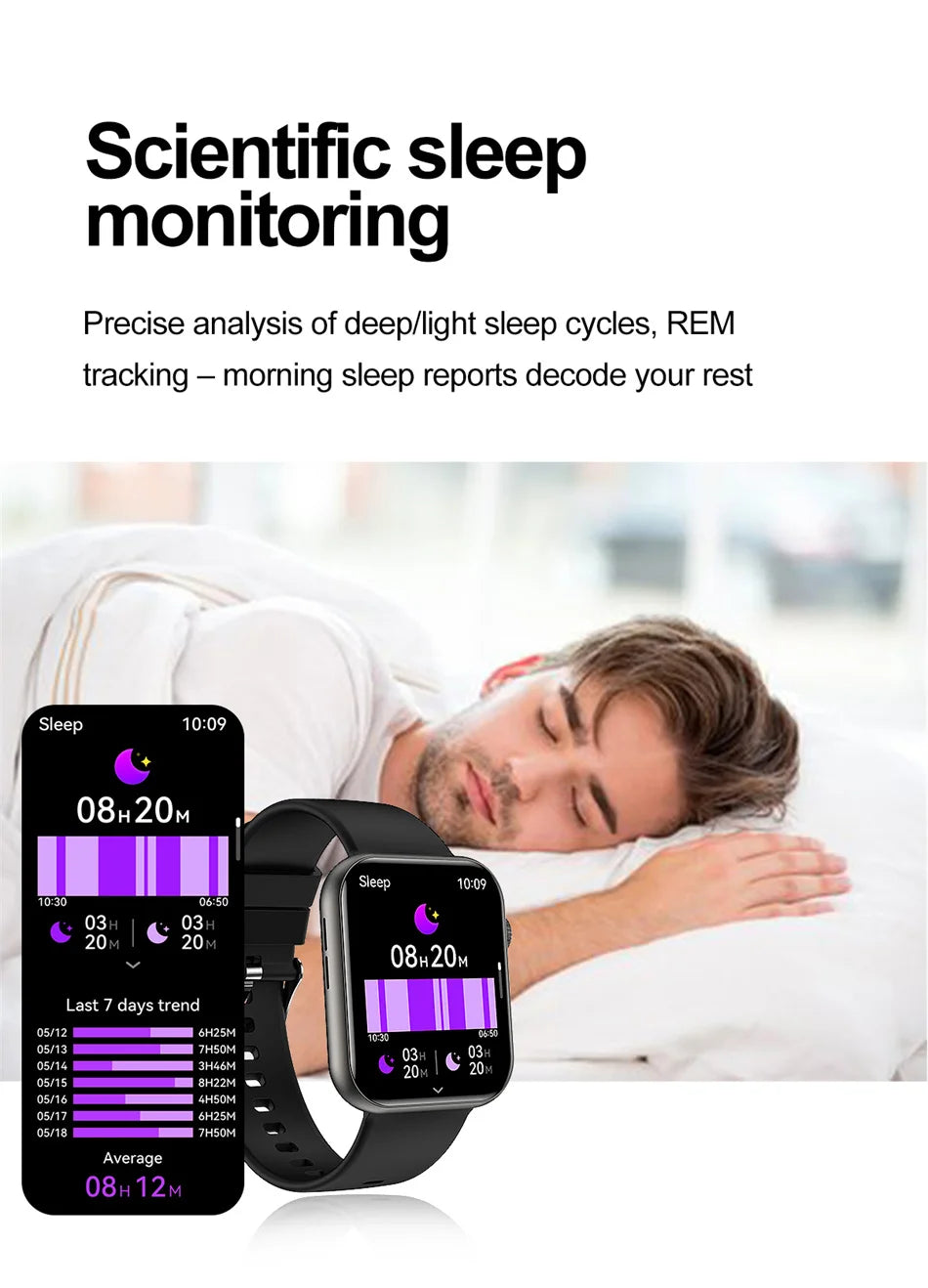 Jooeniok Men's Smartwatch 100+ Sports Mode Health Monitoring