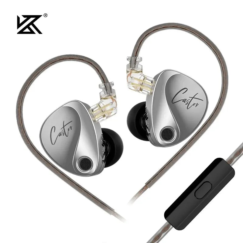 KZ Castor In Ear HiFi 2DD Dynamic High-end Tuneable Balanced  Earphones