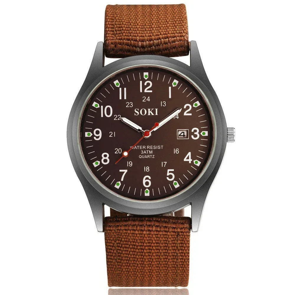 Top Quality Luxury  Luminous Canvas Watch for Men